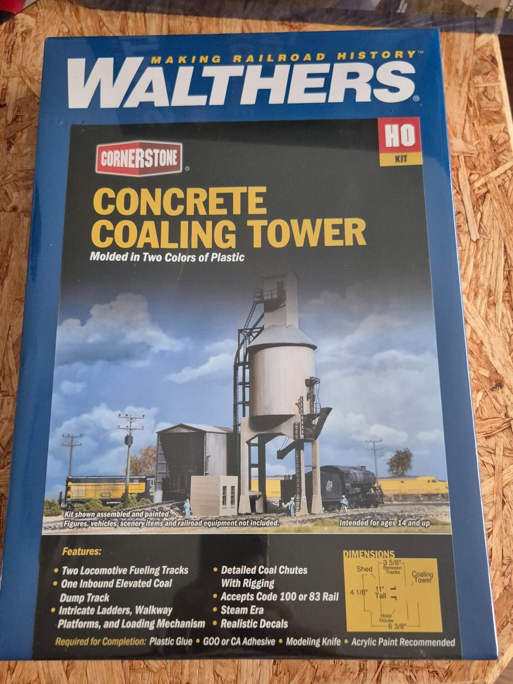 Walthers Modellini di ferrovie: Walthers Cornerstone Concrete Coaling Tower – Nuovo e nell'imballaggio originale da Nendeln venduto da dresinle