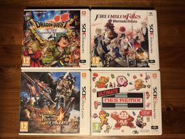 4 Nintendo 3DS Spiele – Fire Emblem , Dragon Quest, MH4, NES