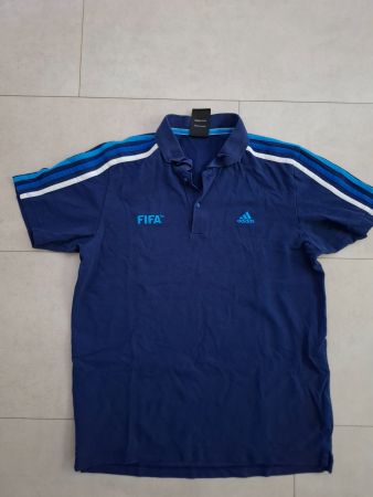 Adidas FIFA Poloshirt Herren Gr. M Blau Clima365