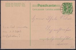 D64) Postkarte Stempel Etzelkofen
