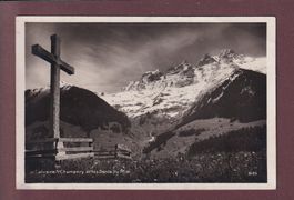 Calvaire sur CHAMPERY - Dents du Midi - 1931 // léger pli //