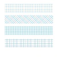 Washi Tape 4er Set blau kariert