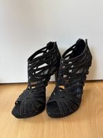 Elegante schwarze Sandaletten High Heels 