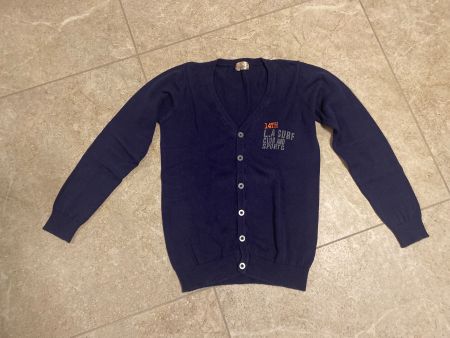 Dunkelblaue Strickjacke, Grösse 152, reine Baumwolle!