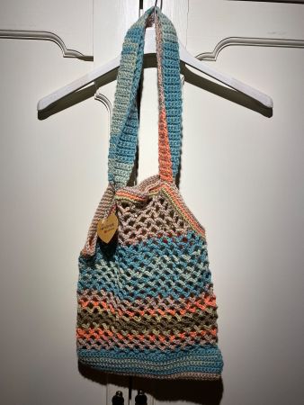 TASCHE ,BUNT-HANDGEMACHT