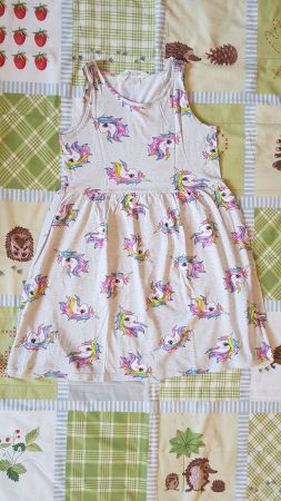 Einhorn Sommerkleid Gr.134/140