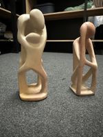 Speckstein Zwei Skulpturen Figuren