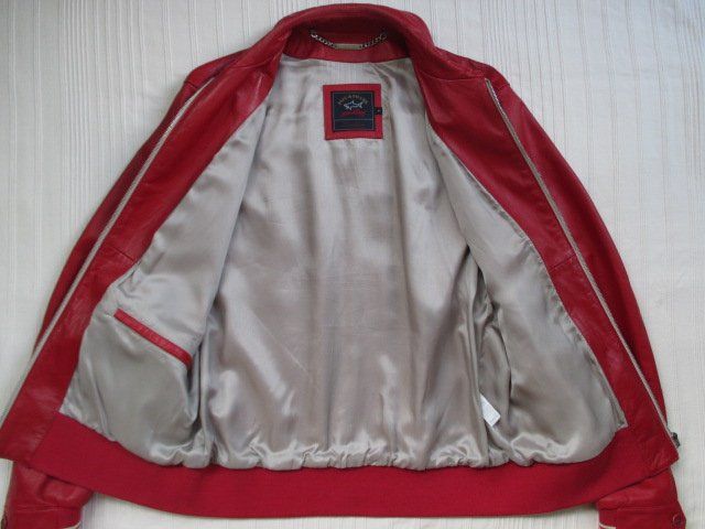 Paul & Shark Giacche: Paul & Shark - rote Lammleder Lederjacke Gr. M – Nuovo (secondo la descrizione) da Wetzikon ZH venduto da icewear 9