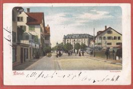 Zürich - Kreuzplatz mit Trams - 1906