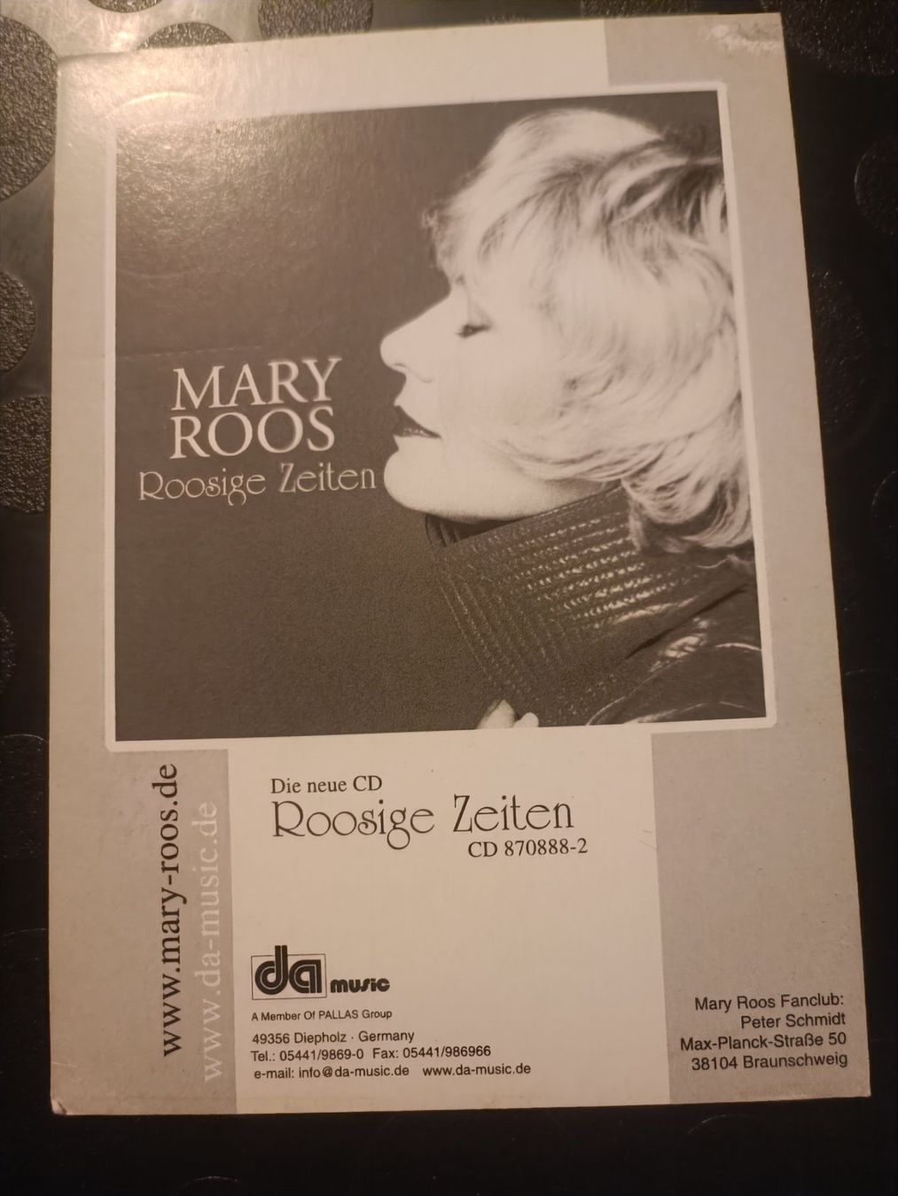 Autografi: Mary Roos - signierte Autogrammkarte – Usato da Menziken venduto da Artographs 1