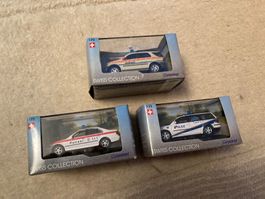 3 Modellautos Polizei Schweiz Sammlung Cararama 1:72 OVP