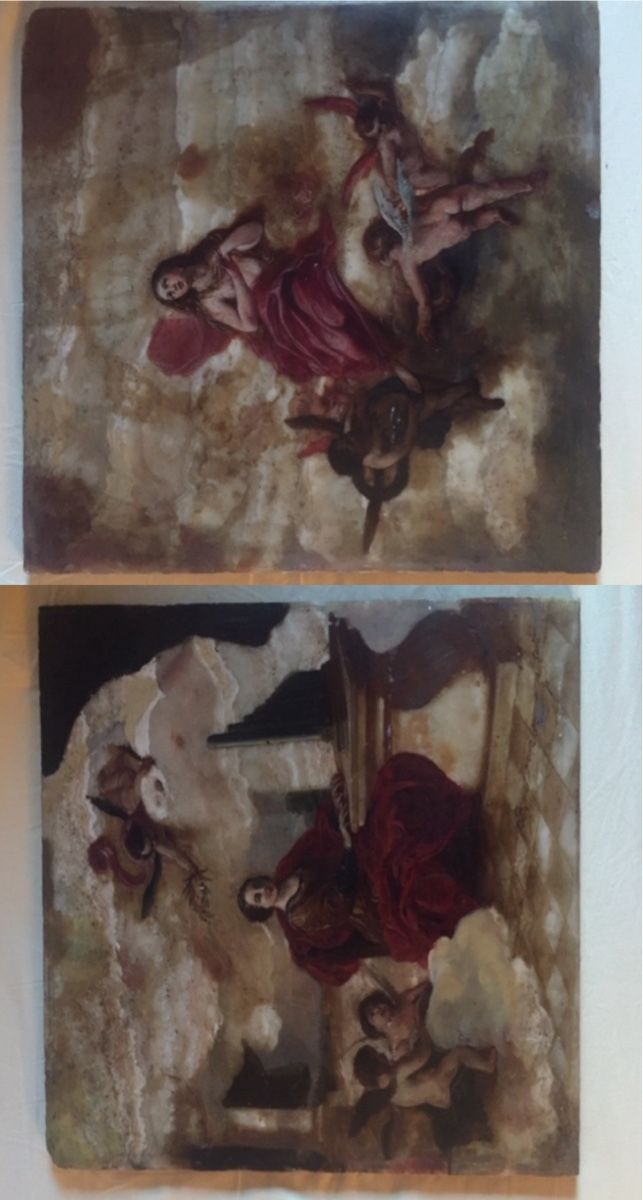 Dipinti: Old master painting on Alabaster double face – Usato da Küssnacht am Rigi venduto da CALIFRASQUI 1