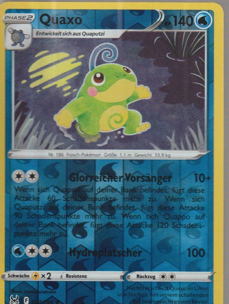 Pokémon Sammelbilder & Trading cards: TCG POKEMON Verlorener Ursprung DE LOR 032 Quaxo REVERSE – Neu (gemäss Beschreibung) aus Vezia von Aquarius_Age