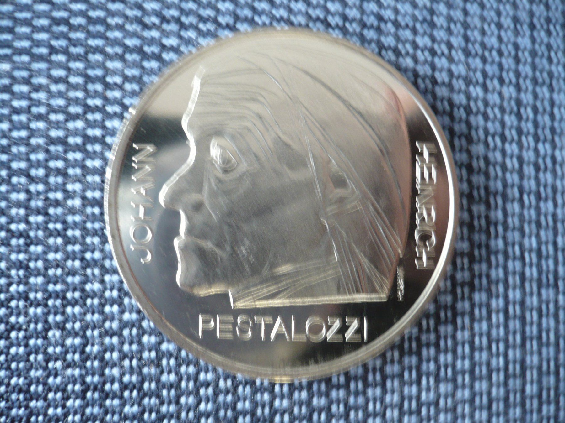 Tutti le monete: 5 Franken 1977 J.H. Pestalozzi – Usato da Winterthur venduto da kormorans 1