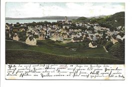 Heiden (AR) Dorfpartie mit Blick auf Bodensee Relief-AK 1906