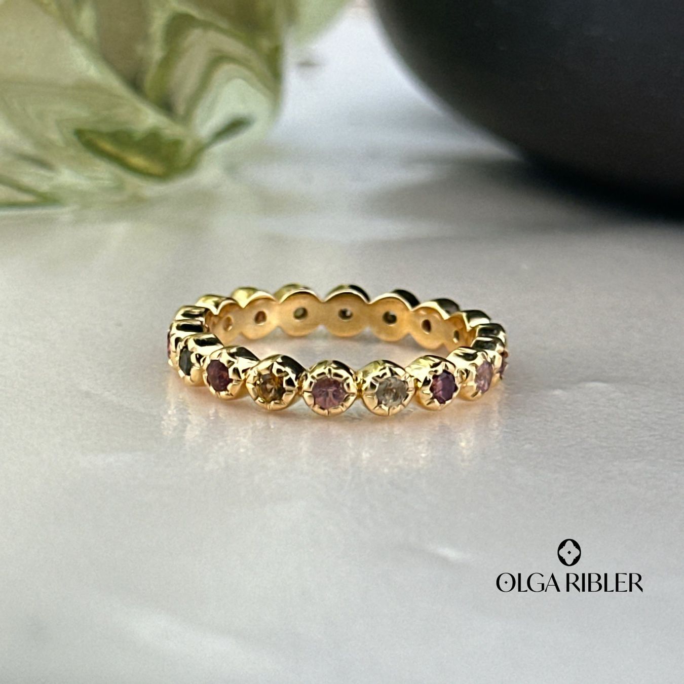 Olga Ribler Anelli: Multiturmalin Memory Ring – Sterling Silber Grösse 54 – Nuovo (secondo la descrizione) da Luzern venduto da Schmuckoutlet