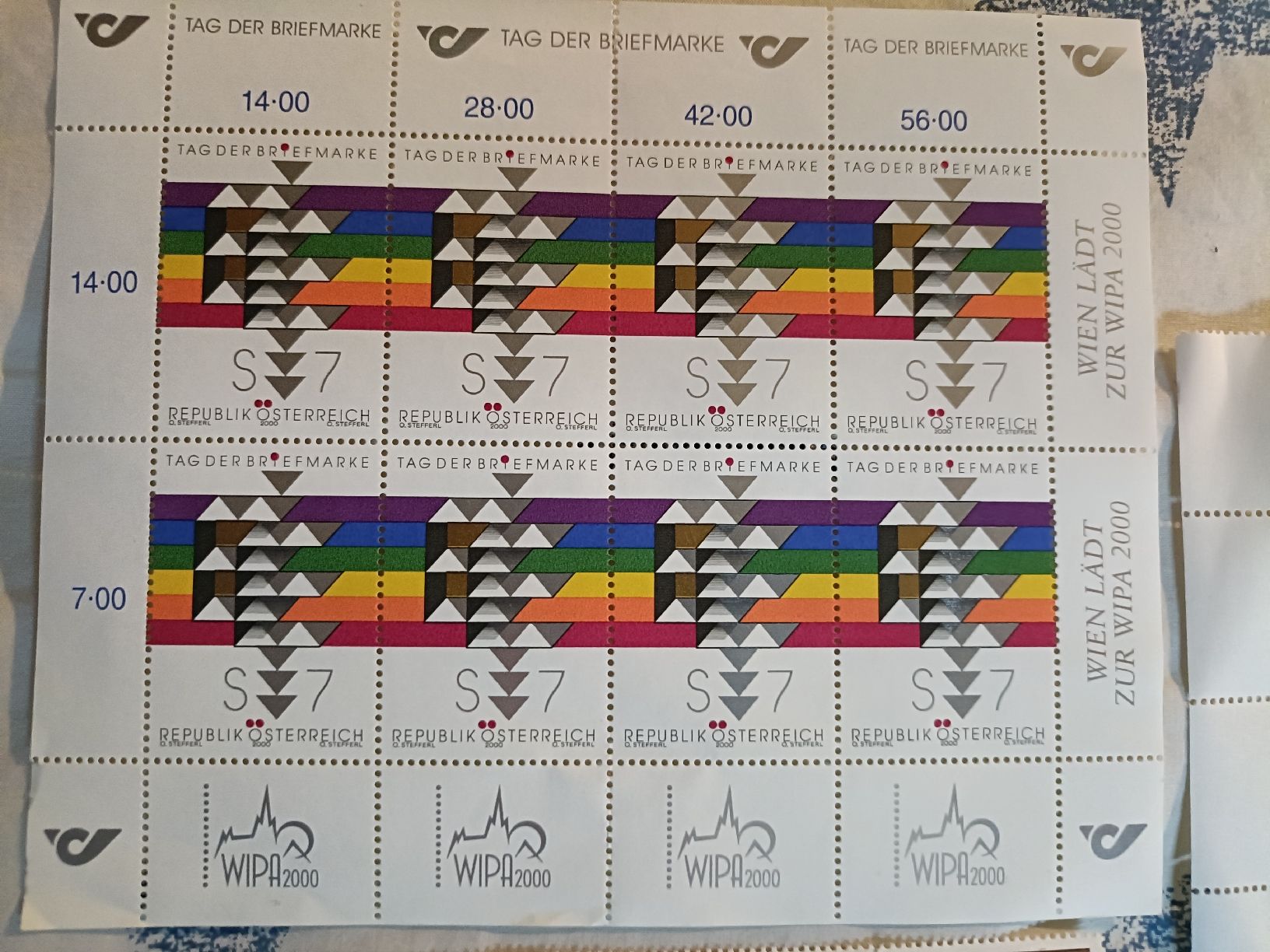 Tutti i francobolli: 5 BRIEFMARKEN BOGEN ÖSTERREICH – Nuovo (secondo la descrizione) da Sargans venduto da Polifemo58 1