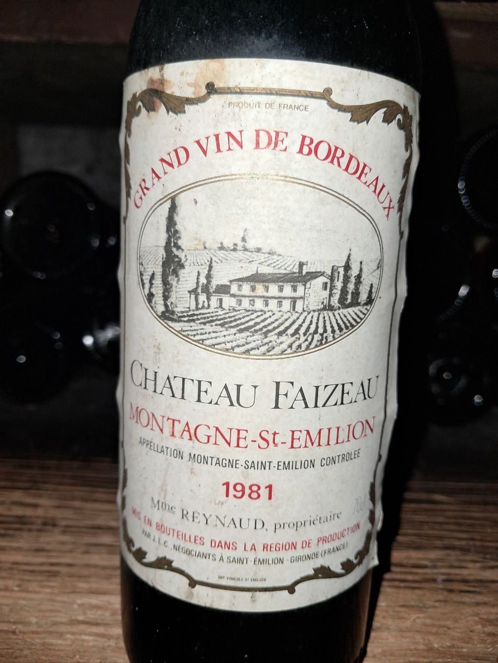 Wein: Château Faizeau Montagne-Saint-Émilion 1981 – Neu und originalverpackt aus Le locle von juliensaran 1