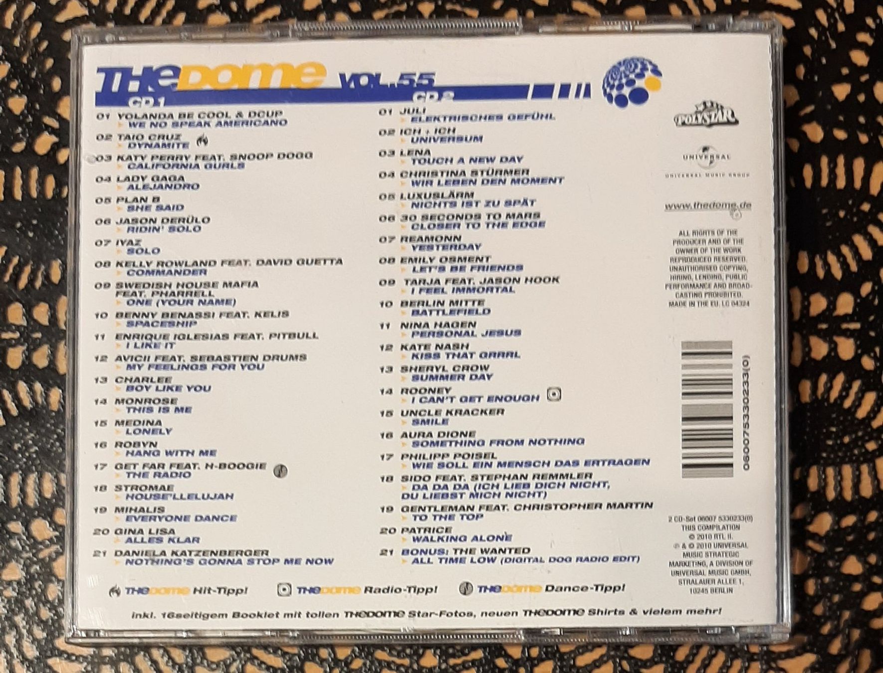 CDs: The Dome Vol. 55, Doppel-CD 2010, Hit Compilation, Sampler – Gebraucht aus Amriswil von Celini3 1