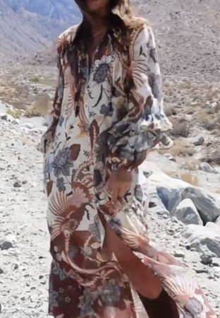 Chic Maxi Abito camicia-tg M/L/XL-feste👌vacanze