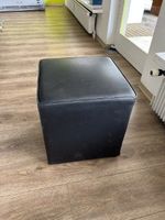 Schwarzer Hocker (2 Stück) aus Kunstleder, Top Zustand!