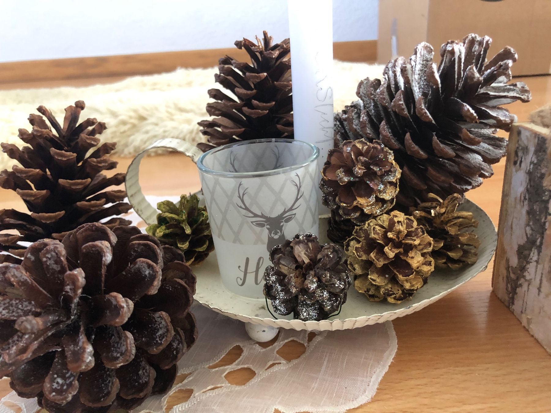Tutte le decorazioni: Winter Deko Set mit Kerzenständer und Windlicht Hirsch – Usato da Veltheim AG venduto da Beazam