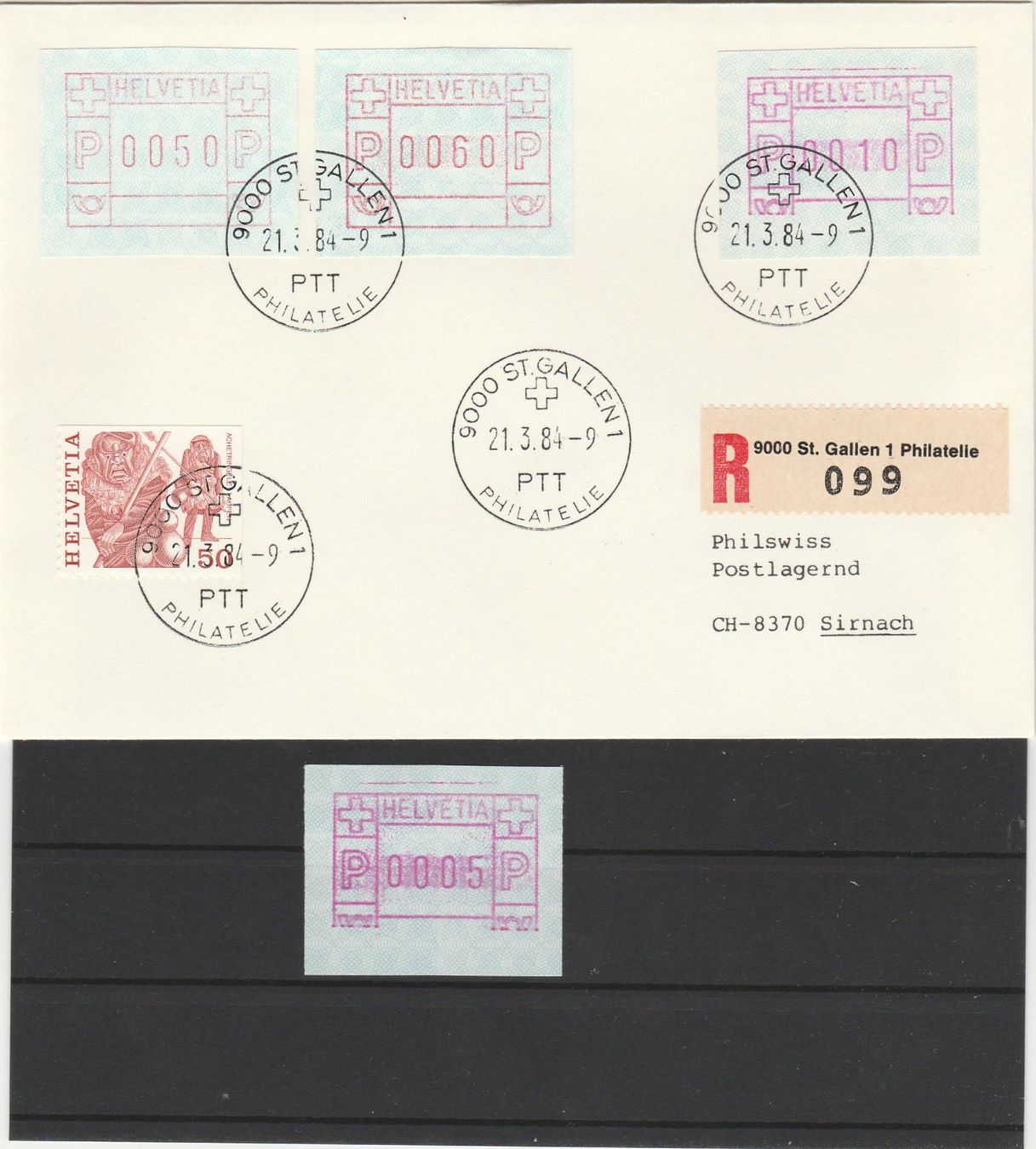 Tutti i francobolli: Set mit der selben Abart der Nr. 3 – Usato da Oberglatt ZH venduto da Wiedmi6