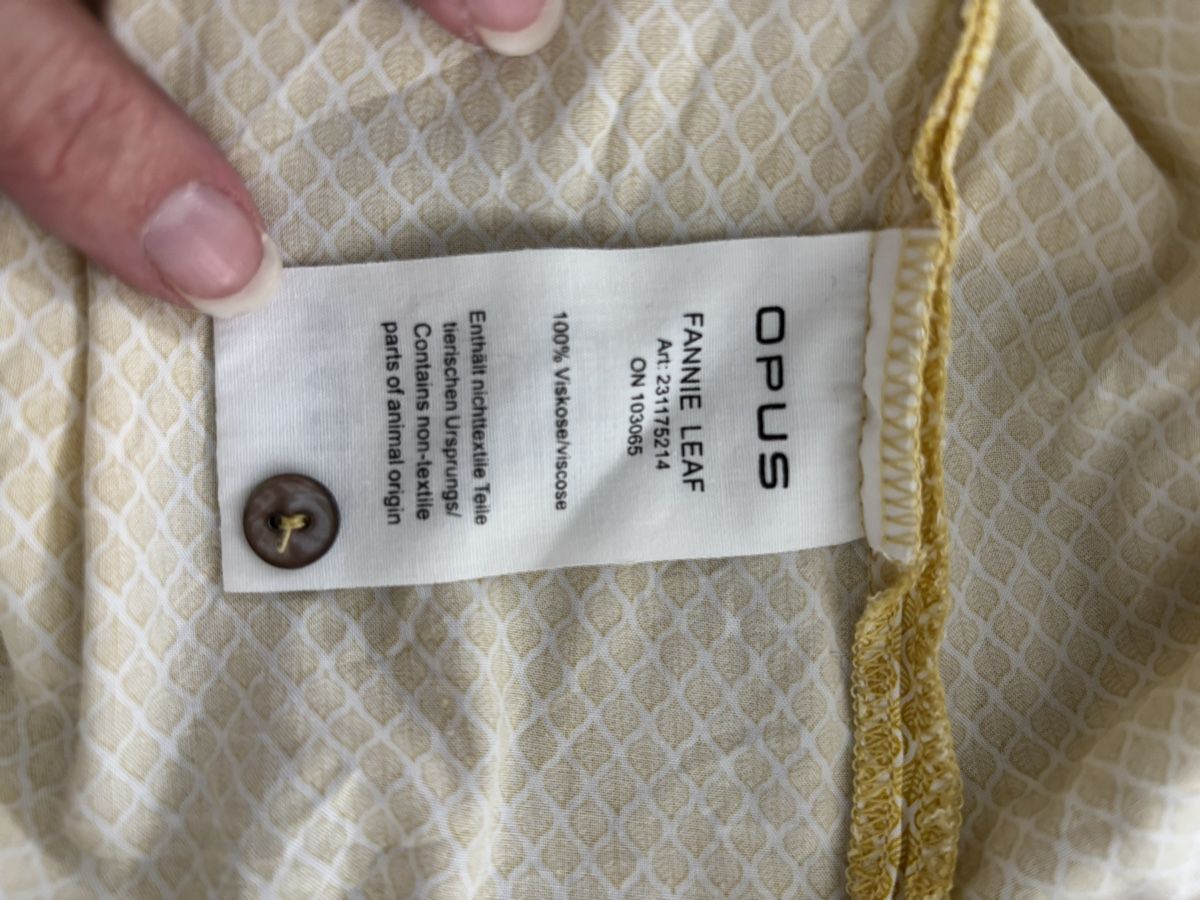Opus Top: Opus Shirt, Grösse 40, gelbes Muster – Usato da Rothenburg venduto da Momo1302 3