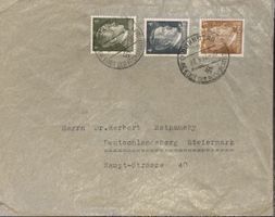 Deutsches Reich Brief Berlin W35 1942 Mehrfachfrankatur