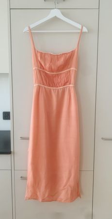 Einzigartiges Rejina Pyo Kleid Seide Orange GrM Made Korea