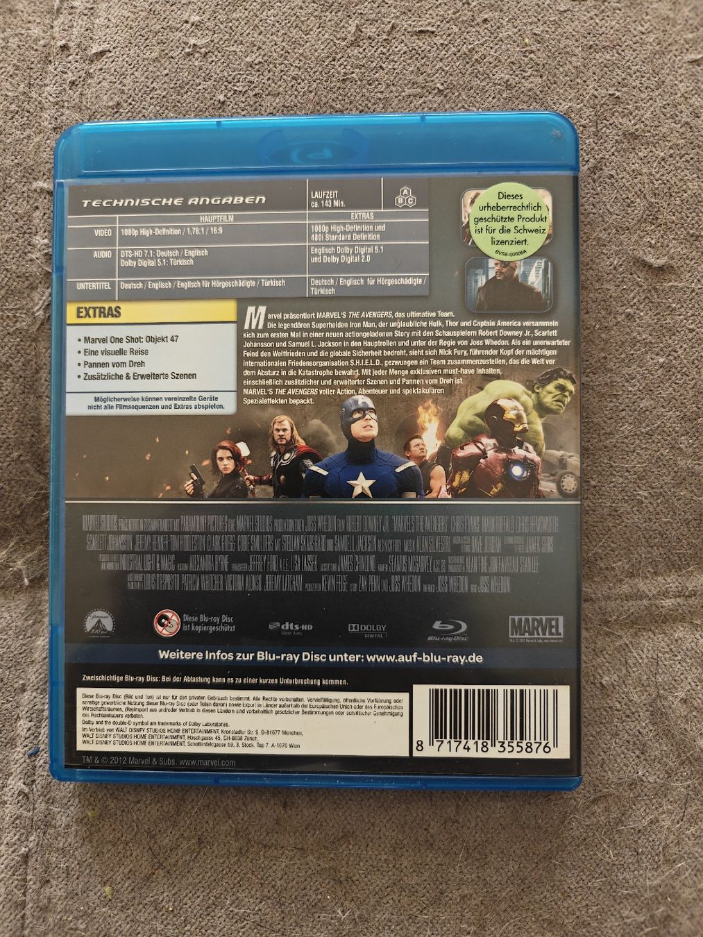 Tutti i DVDs: Marvel's  Avengers Bluray deutsch – Nuovo (secondo la descrizione) da Schwerzenbach venduto da Salamon33 1