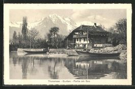 Gunten (Thunersee), Gebäude, Barkassen, gelaufen 1913