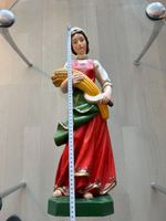 Bauerin mit  Ähren bemalt 58 cm Holzschnitzerei