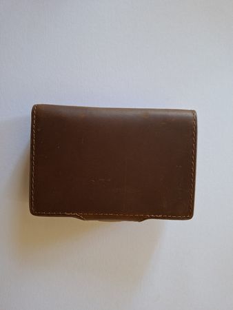 Kartenetui Smart Wallet Braun Leder-Optik Münzfach NEU