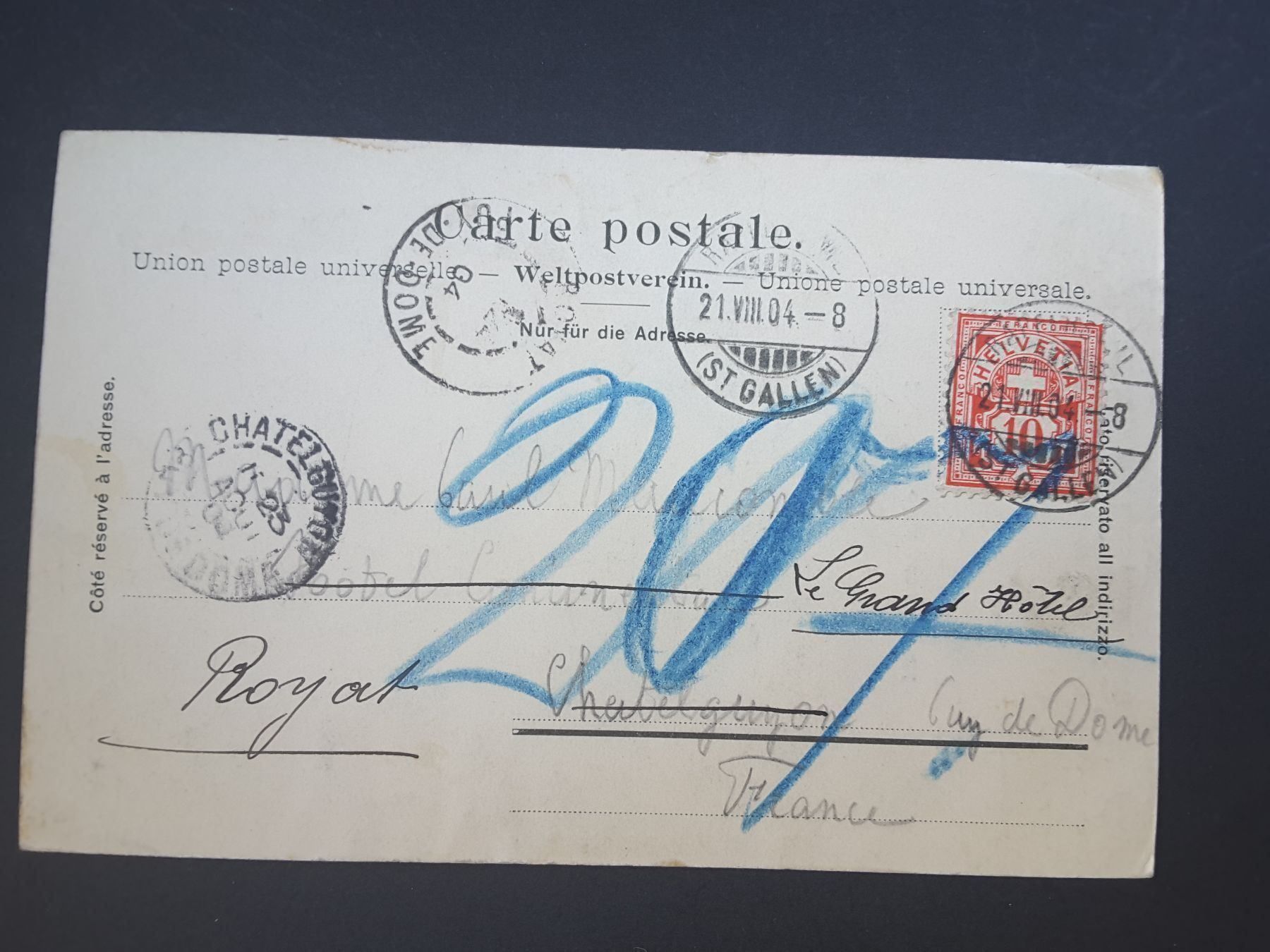 Cartoline postali: AK+ SZ Einsiedeln , Rathaus,Post, 1904 – Usato da Reichenburg venduto da Pipo-67 1