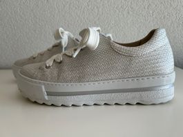 Gabor Sneaker, neuwertig, Grösse 6 (39), silber-glänzend ✨