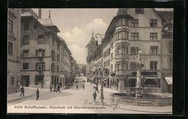 Schaffhausen, Oberstadt mit Vierröhrenb