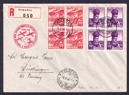1940, Rotkreuzflug Samaden Feldpost 16, selten
