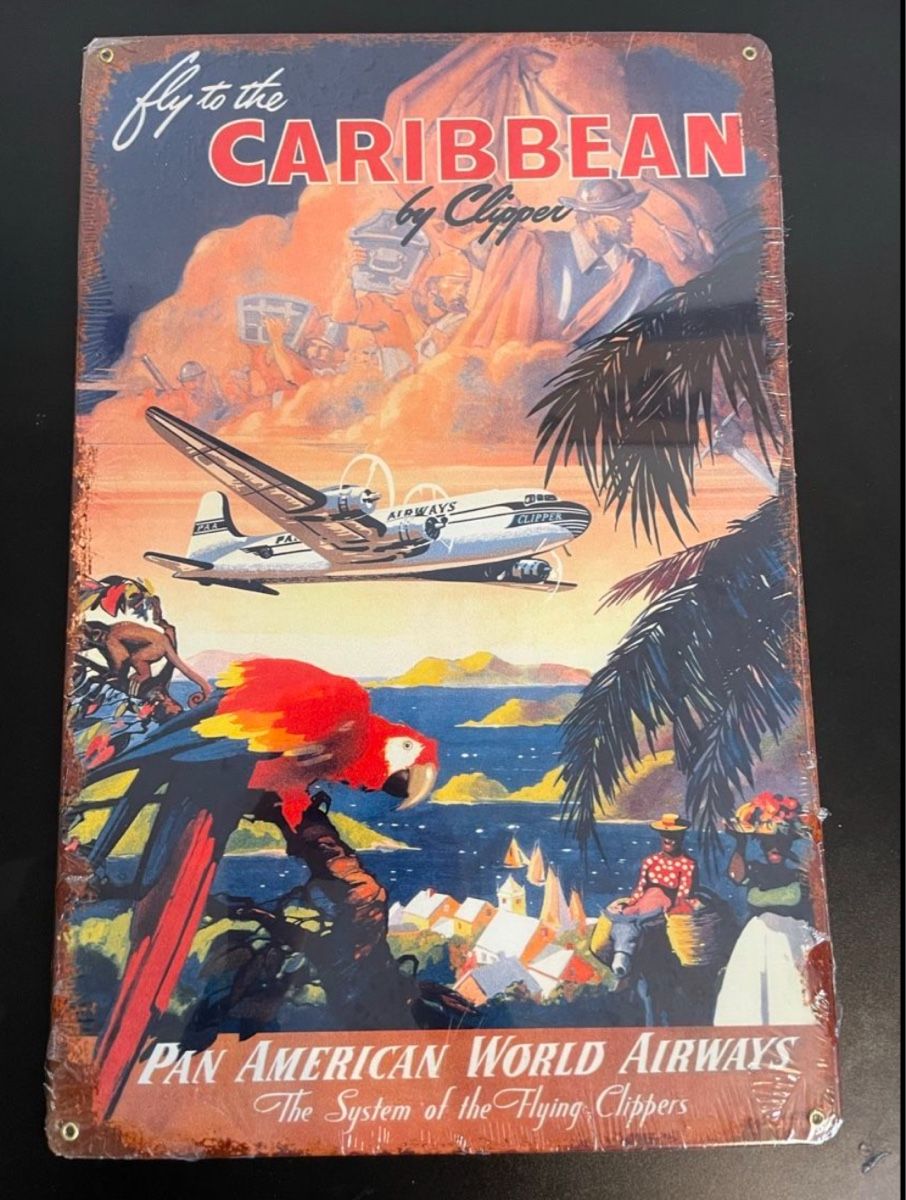 Schilder: Pan American Caribbean Schild – Gebraucht aus Schliern b. Köniz von Trebesch