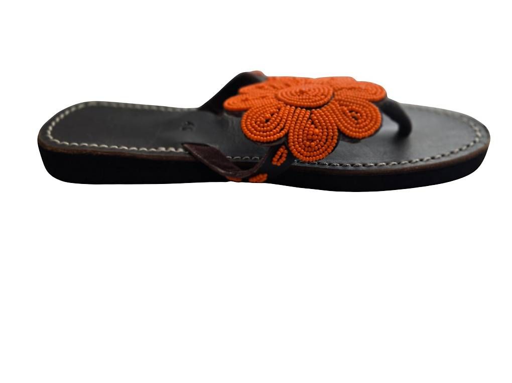 Scarpe da donna: Handgemachte Leder-Sandalen - Orangefarbe 40 – Nuovo e nell'imballaggio originale da Brione s. Minusio venduto da Littleninja 2