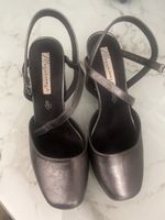 Heels Mariamare Metallic Platform Shoes Size 39 Grey
