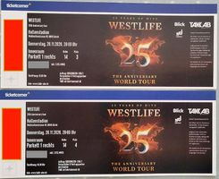 Westlife - 2x Sitzplätze Goldencircle, Priority Ticket