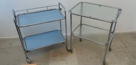 3 Servierwagen auf Rollen Vintage/Retro Chrom  Zum Verkauf