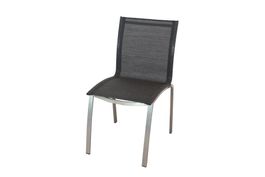 Gardeko Gartenstuhl Edelstahl SIMA ohne Armlehne schwarz