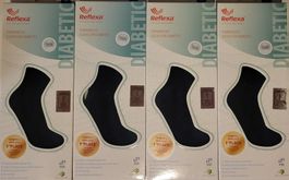 Reflexa Diabetes (Diabetic) Socken thin - Schwarz -Grösse  L