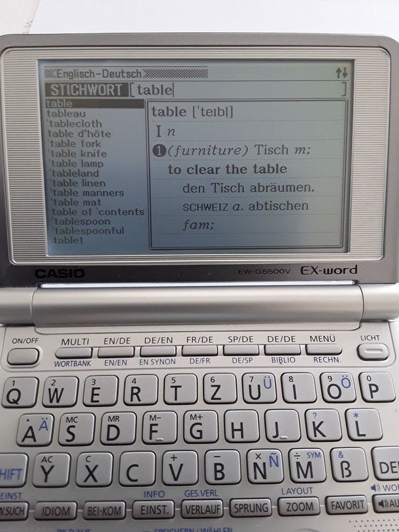 Casio EW-5500V EX-word Übersetzer (Gebraucht) in Bazenheid für CHF 140 ...