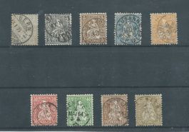 1862 Sitzende Helvetia ZNr. 28 - 36 Kat.Fr. 810.-