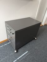 Bürocontainer grau, 4 Schubladen, abschliessbar