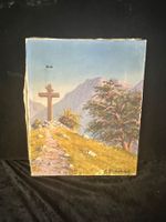 HUILE SUR TOILE SIGNÉE ET DATÉE AU DOS 1928 VALAIS