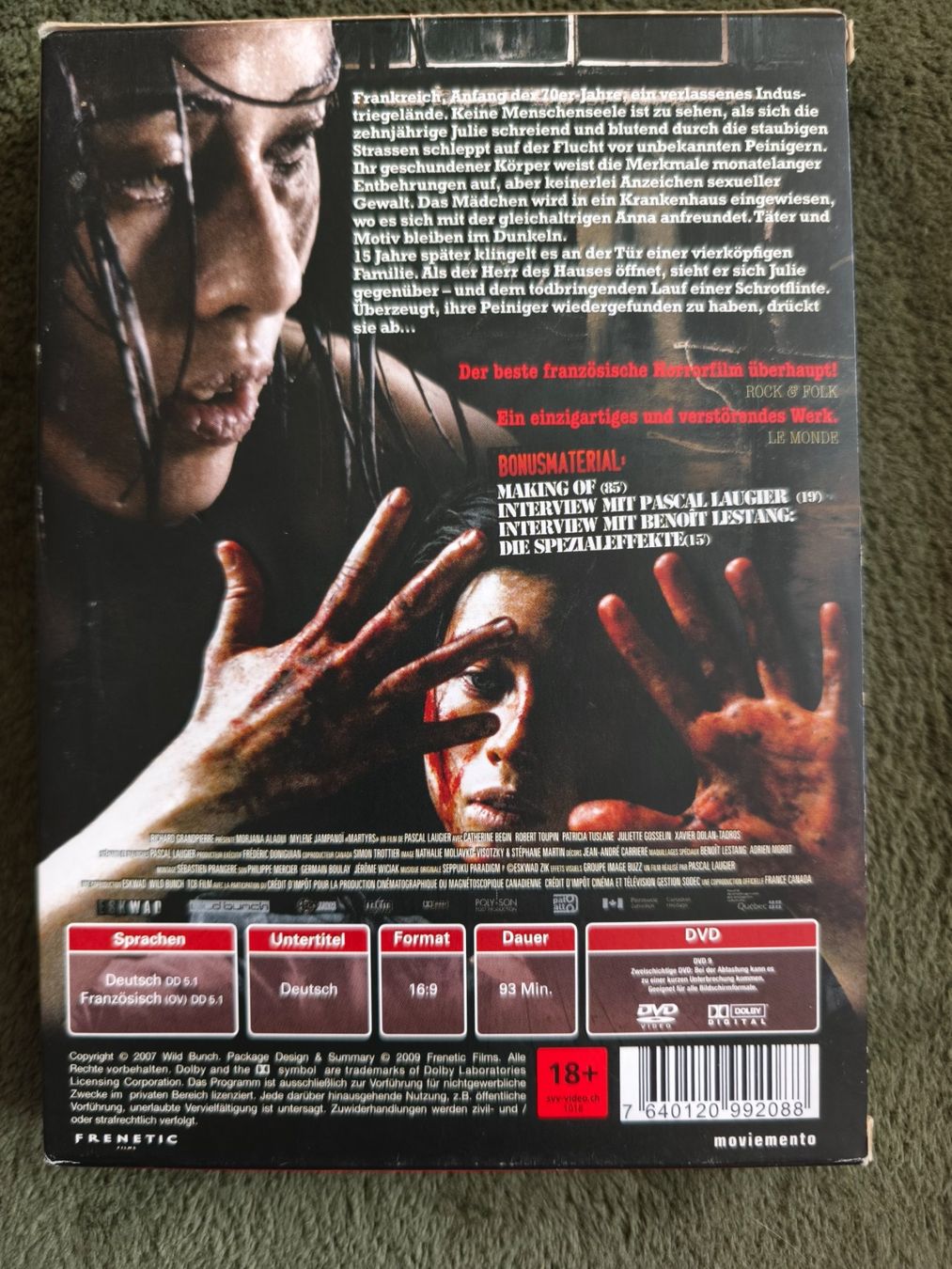 Tutti i DVDs: Martyrs Special Edition DVD 2er Set Uncut Version – Usato da Spreitenbach venduto da darylb04 1